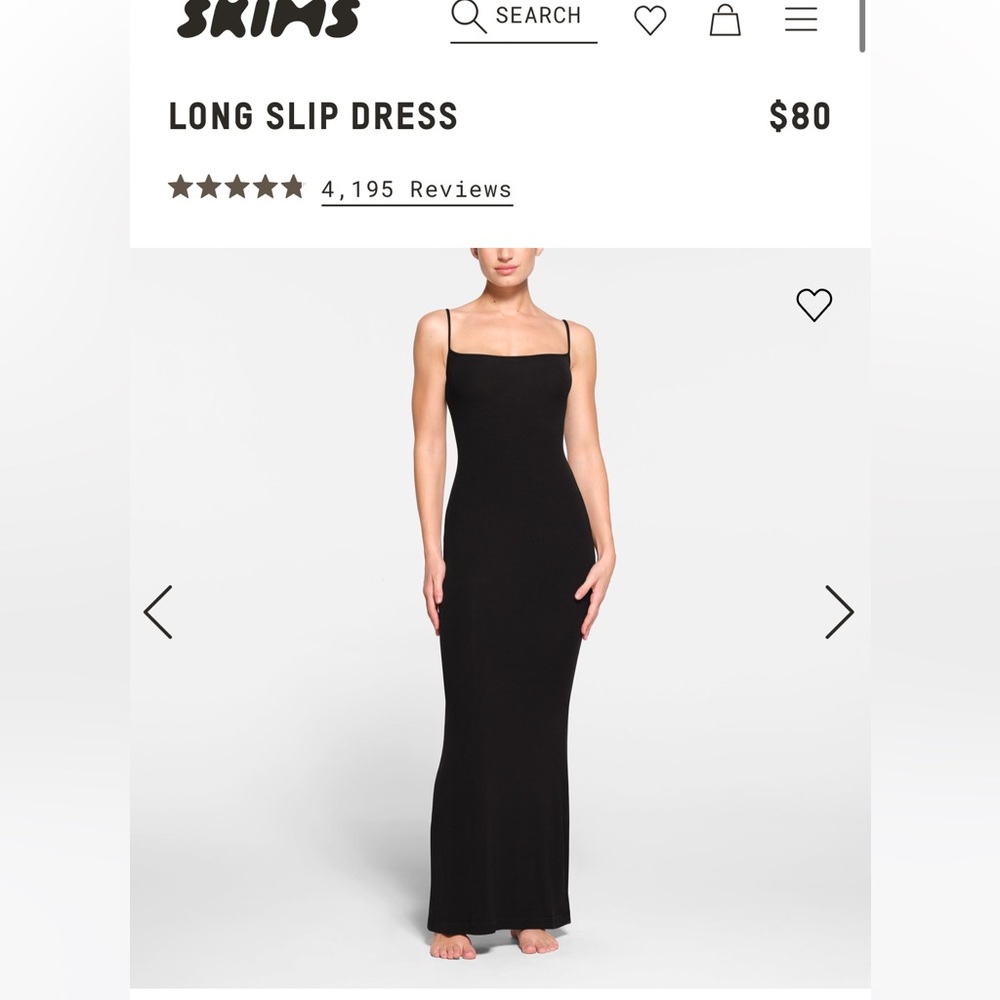 Skims Long Slip Dress